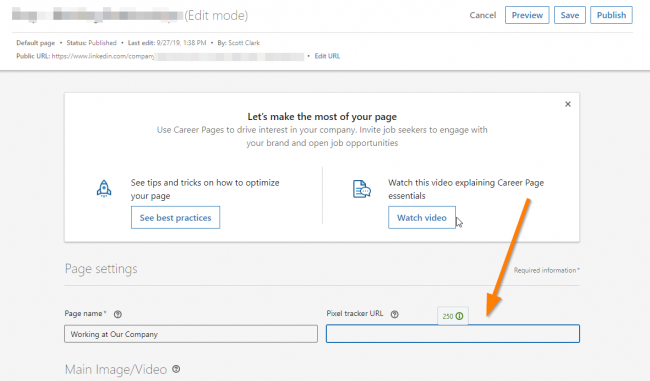 2019-09-27 13_51_54-Window Linkedin Career and Life Page Tracking Pixel